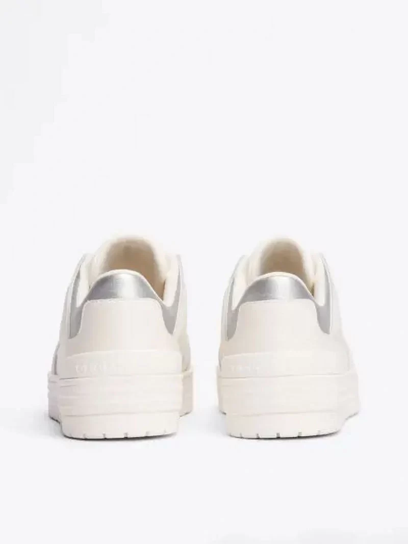 Tommy Hilfiger Deri Renk Bloklu Basketbol  Sneaker