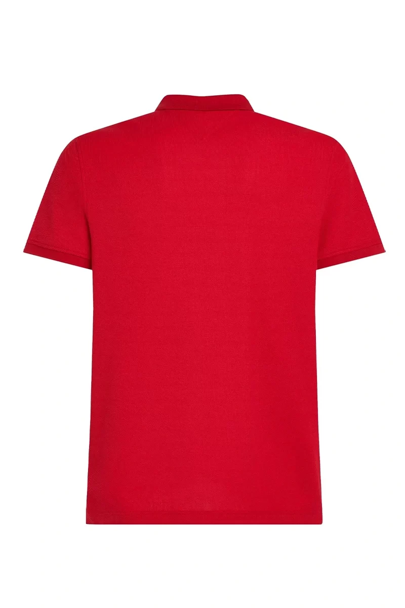 Tommy Hilfiger Erkek   Dikey Bayrak Polo   Kırmızı T-Shirt