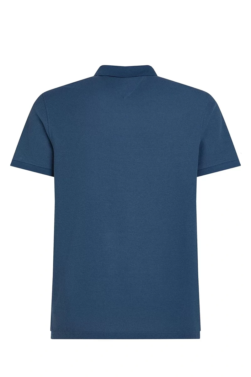 Tommy Hilfiger Erkek Dikey Bayrak Polo Yaka  Mavi T-Shirt