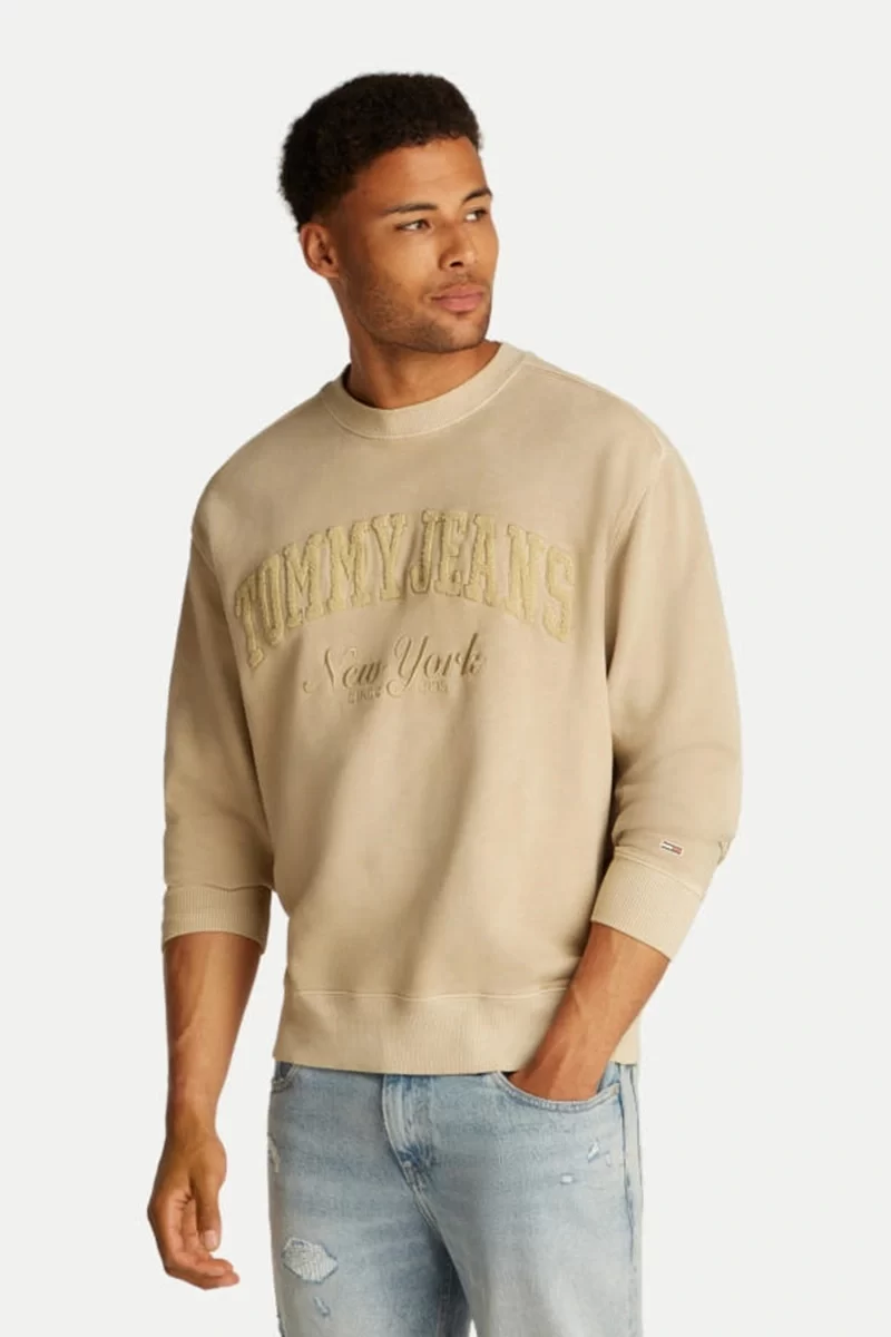 Tommy Hilfiger Erkek Bej Sweatshırt