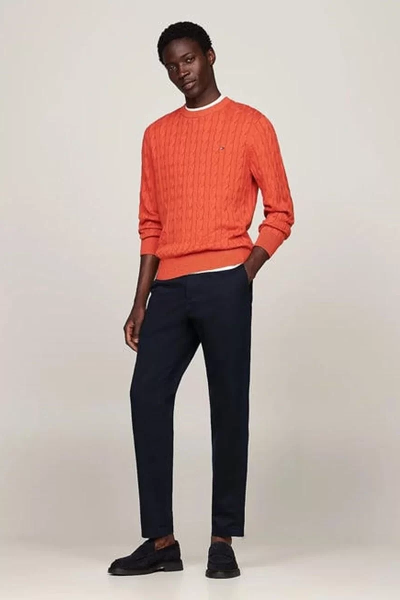Tommy Hilfiger Erkek Lacivert Rahat Chino Pantolon