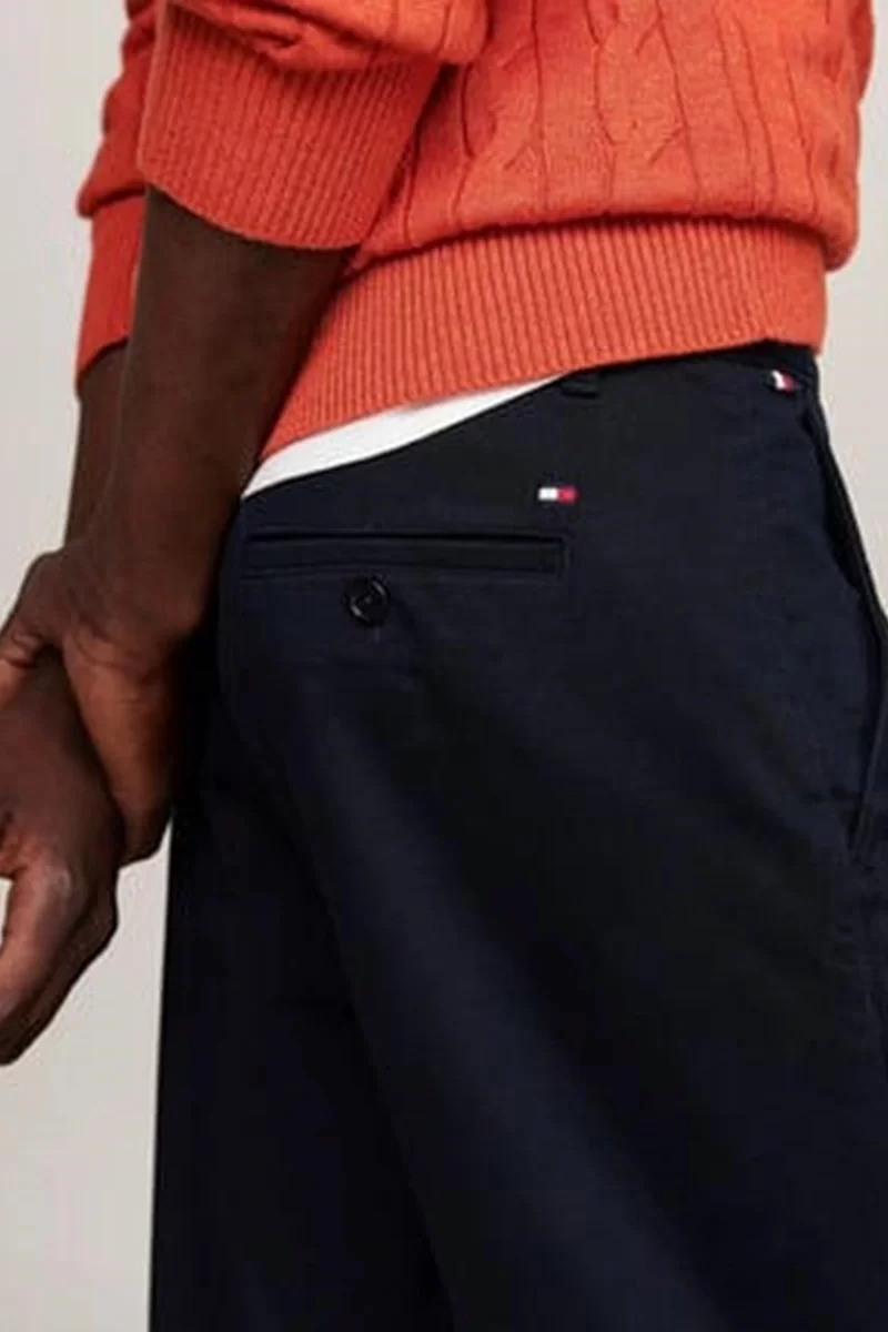 Tommy Hilfiger Erkek Lacivert Rahat Chino Pantolon