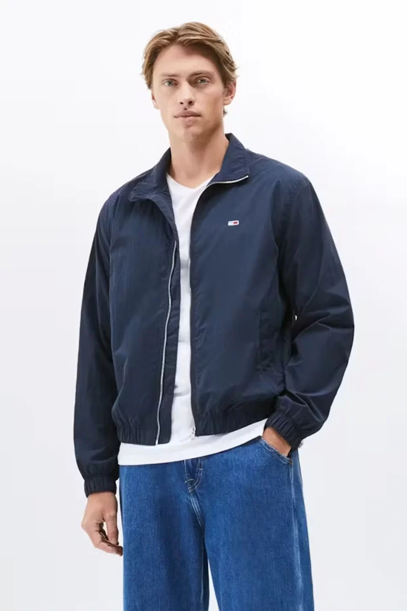 Tommy Hilfiger Erkek Lacivert Fermuarlı Ceket