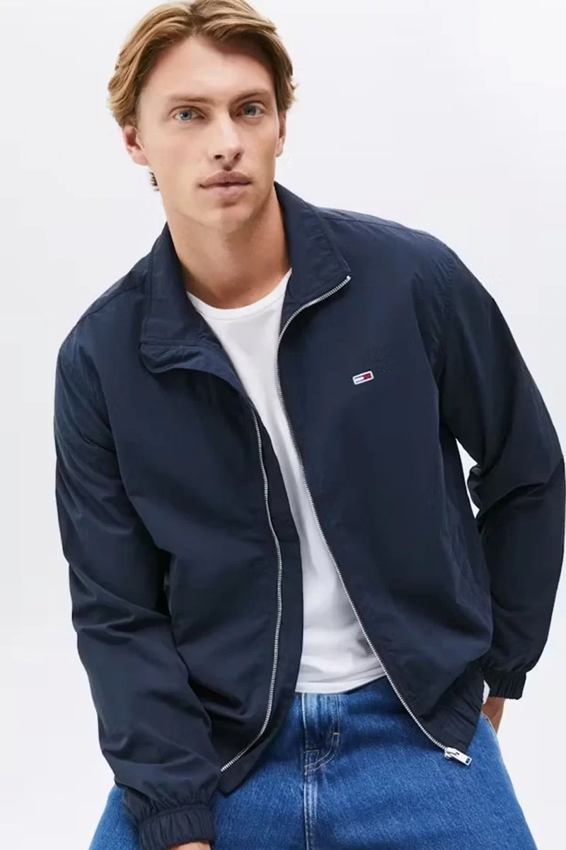 Tommy Hilfiger Erkek Lacivert Fermuarlı Ceket