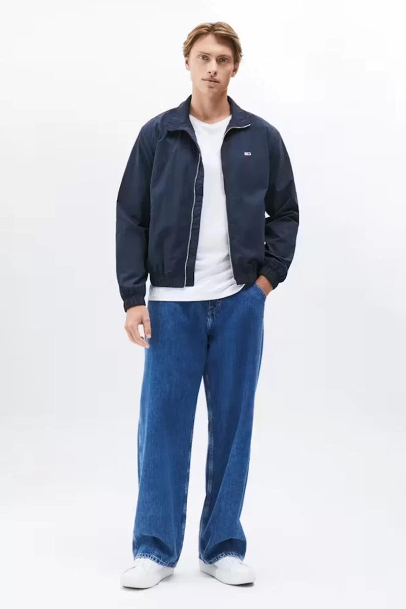 Tommy Hilfiger Erkek Lacivert Fermuarlı Ceket