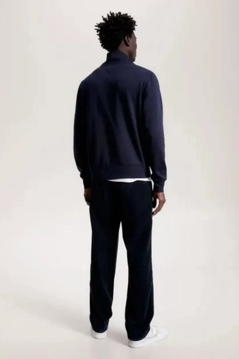 Tommy Hilfiger Erkek Lacivert Logolu Kazak
