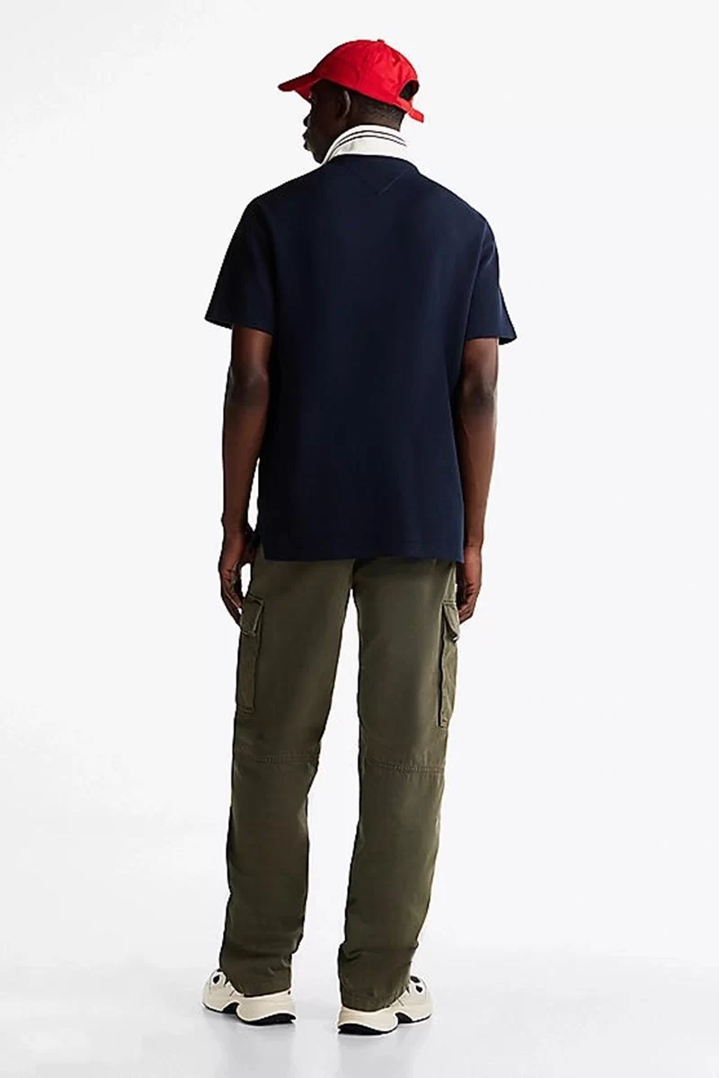 Tommy Hilfiger Erkek Lacivert Regular Fit Polo Yaka T-Shirt