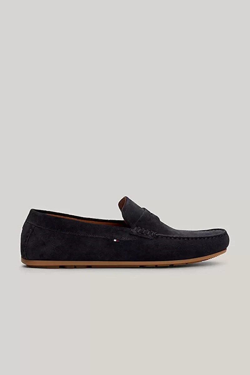 Tommy Hilfiger Erkek Lacivert Süet Günlük Loafer Ayakkabı