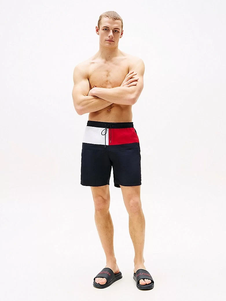 Tommy Hilfiger Erkek   Logolu Lacivert Terlik
