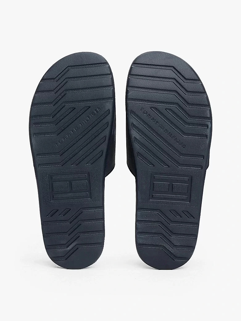 Tommy Hilfiger Erkek   Logolu Lacivert Terlik