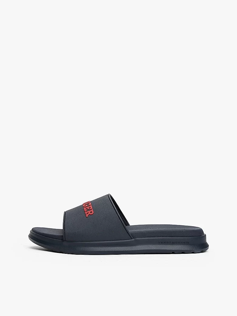 Tommy Hilfiger Erkek   Logolu Lacivert Terlik