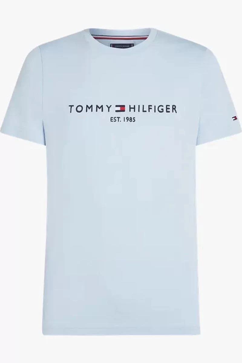 Tommy Hilfiger Erkek Mavi Slim Fit T-Shirt