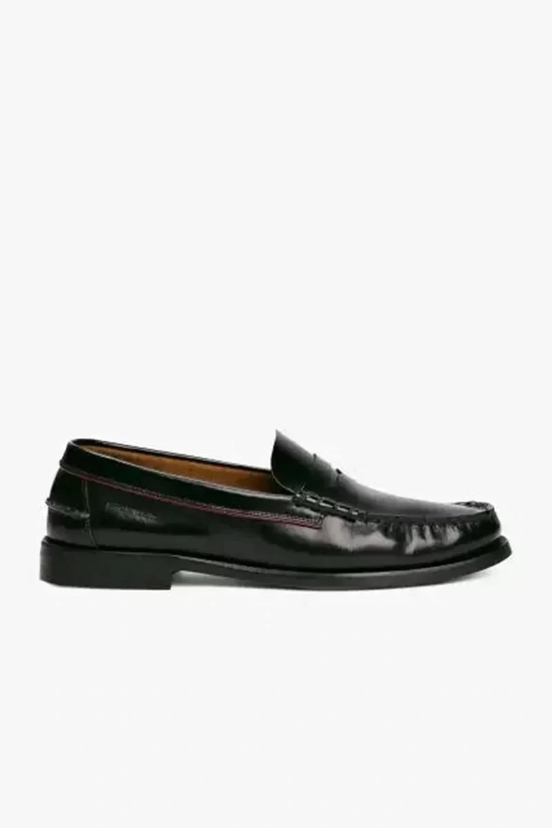 Tommy Hilfiger Erkek Siyah Deri Loafer Ayakkabı