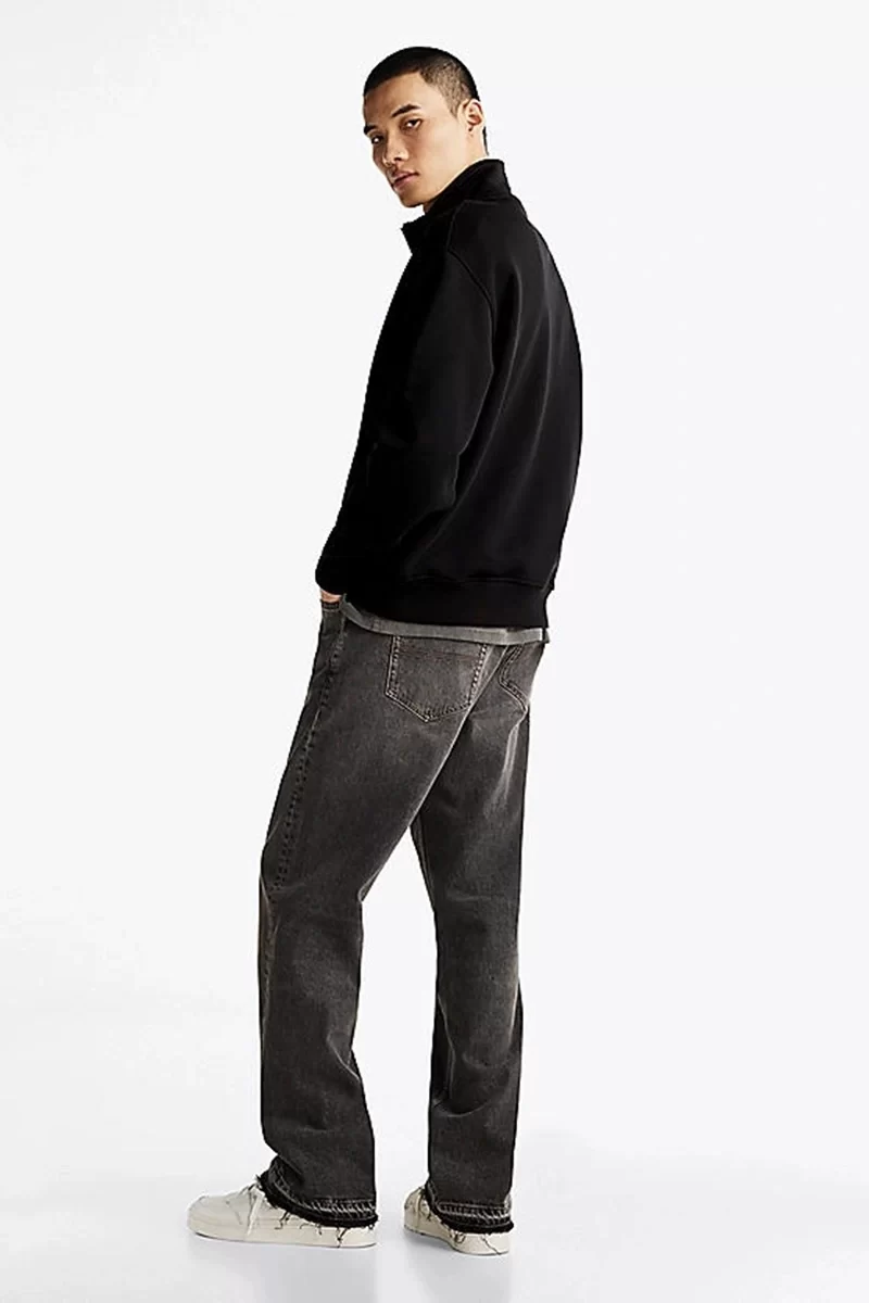 Tommy  Jeans  Erkek Siyah Tjm Rlx  Fermuarlı   Sweatshirt