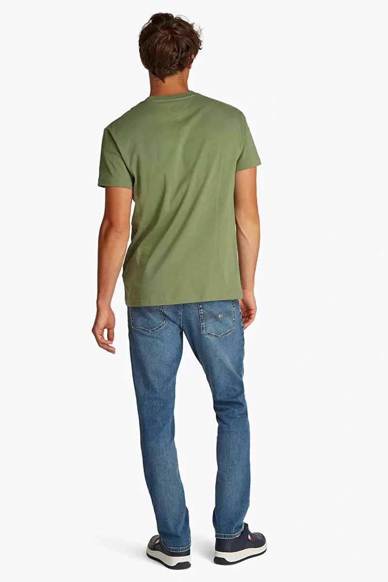 Tommy  Hilfiger Erkek  Yeşil Logolu T-Shirt