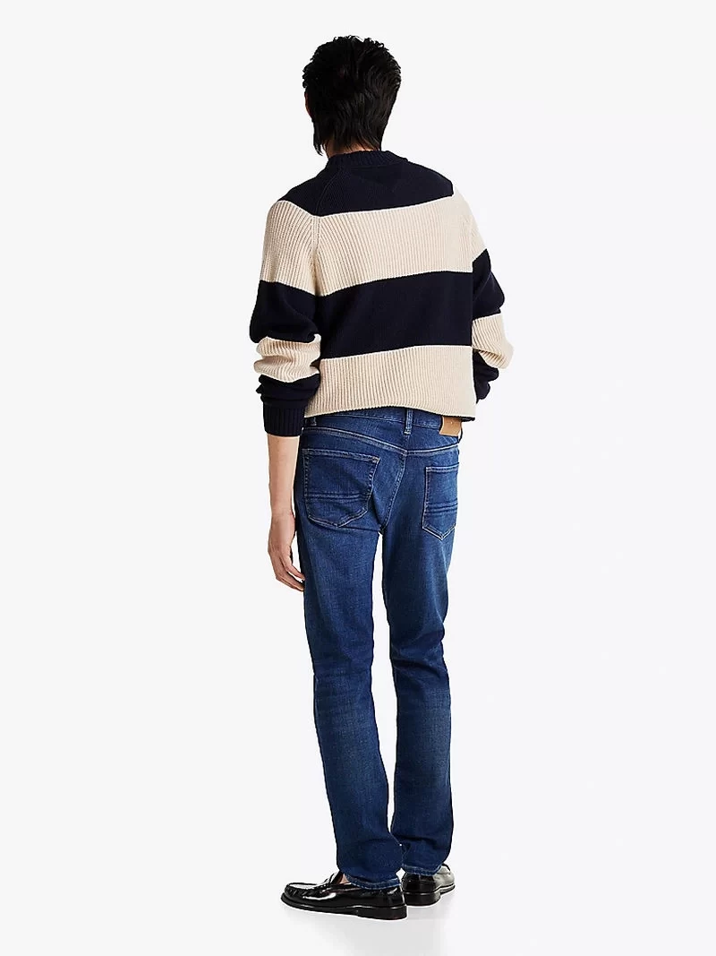 Tommy Hilfiger Erkek  Flex Bleecker  Slim  Mavi Kot Pantolon