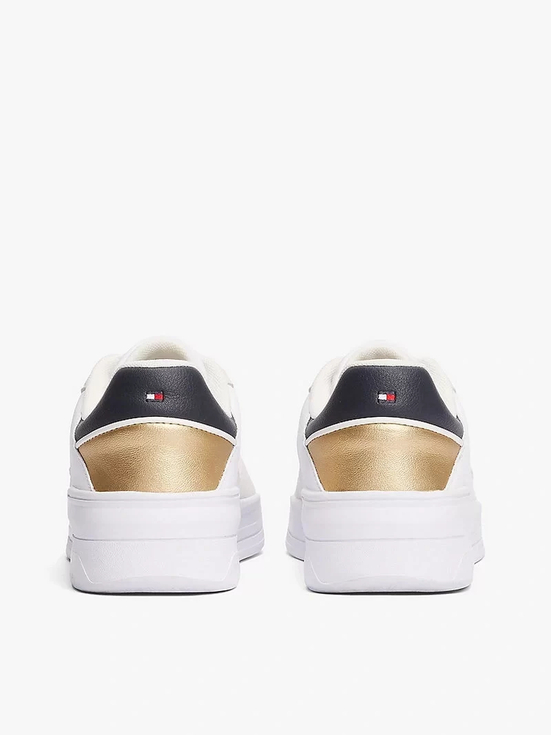Tommy Hilfiger  Kadın Metalik Logolu  Sneaker