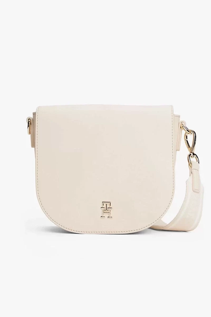 Tommy Hilfiger  Kadın  Bej  Logolu  Omuz Çanta