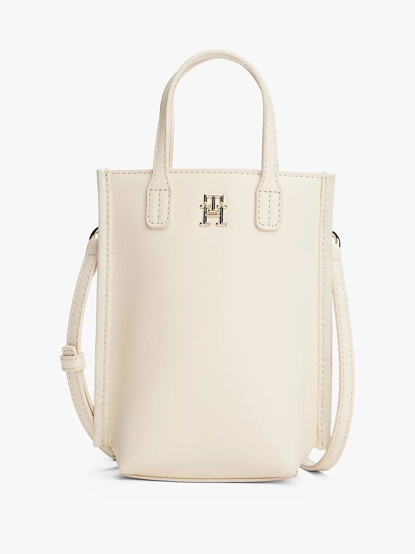 Tommy Hilfiger Kadın Bej TH Monogram Çapraz Askılı Çanta