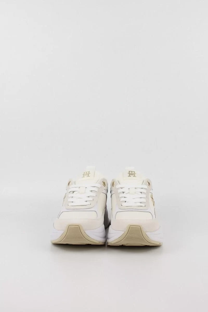 Tommy Hilfiger Kadın Beyaz Monogram Logolu Sneaker