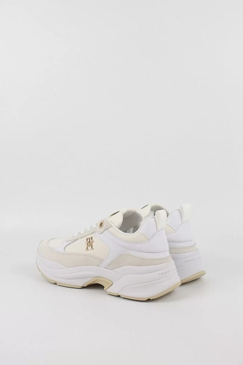 Tommy Hilfiger Kadın Beyaz Monogram Logolu Sneaker