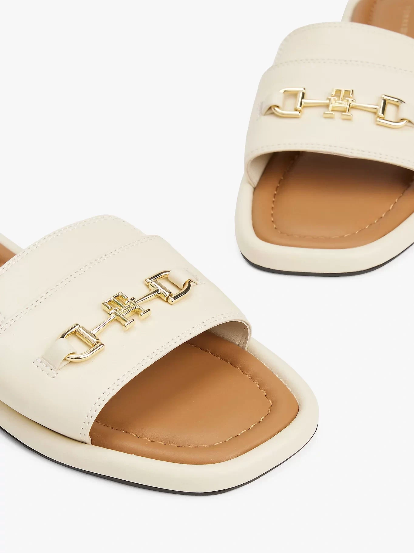 Tommy Hilfiger Kadın  Deri Bej Terlik