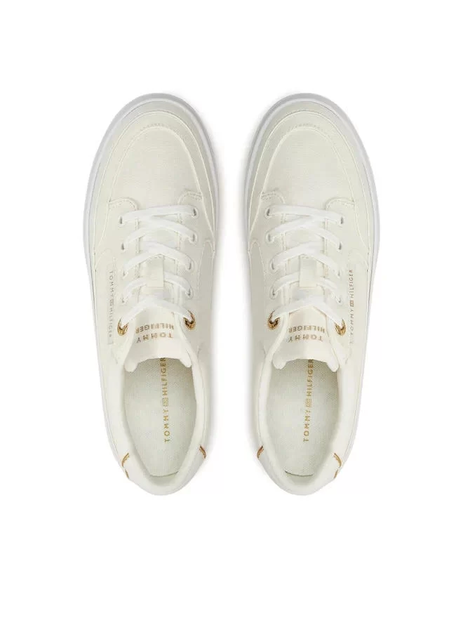 Tommy Hilfiger Kadın Ekru Essential Platform Taban Sneaker
