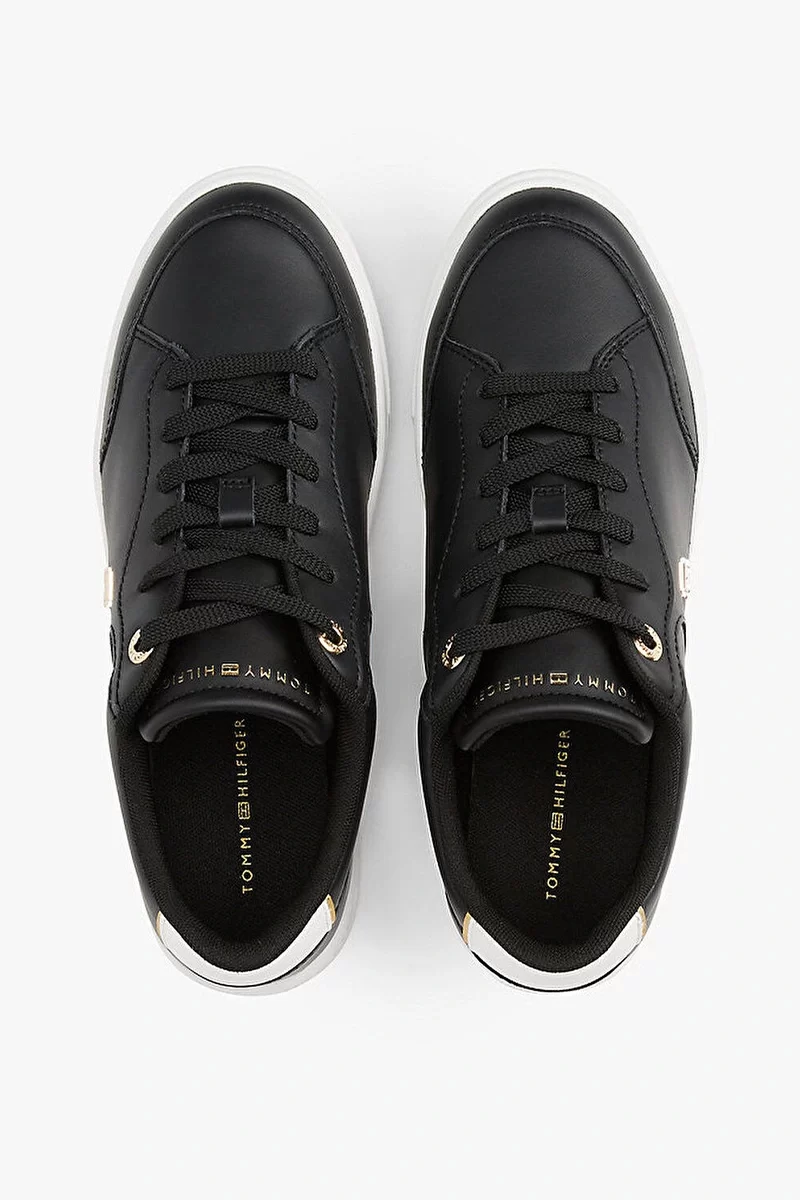 Tommy Hilfiger Kadın Essential Chic Court  Siyah Sneaker