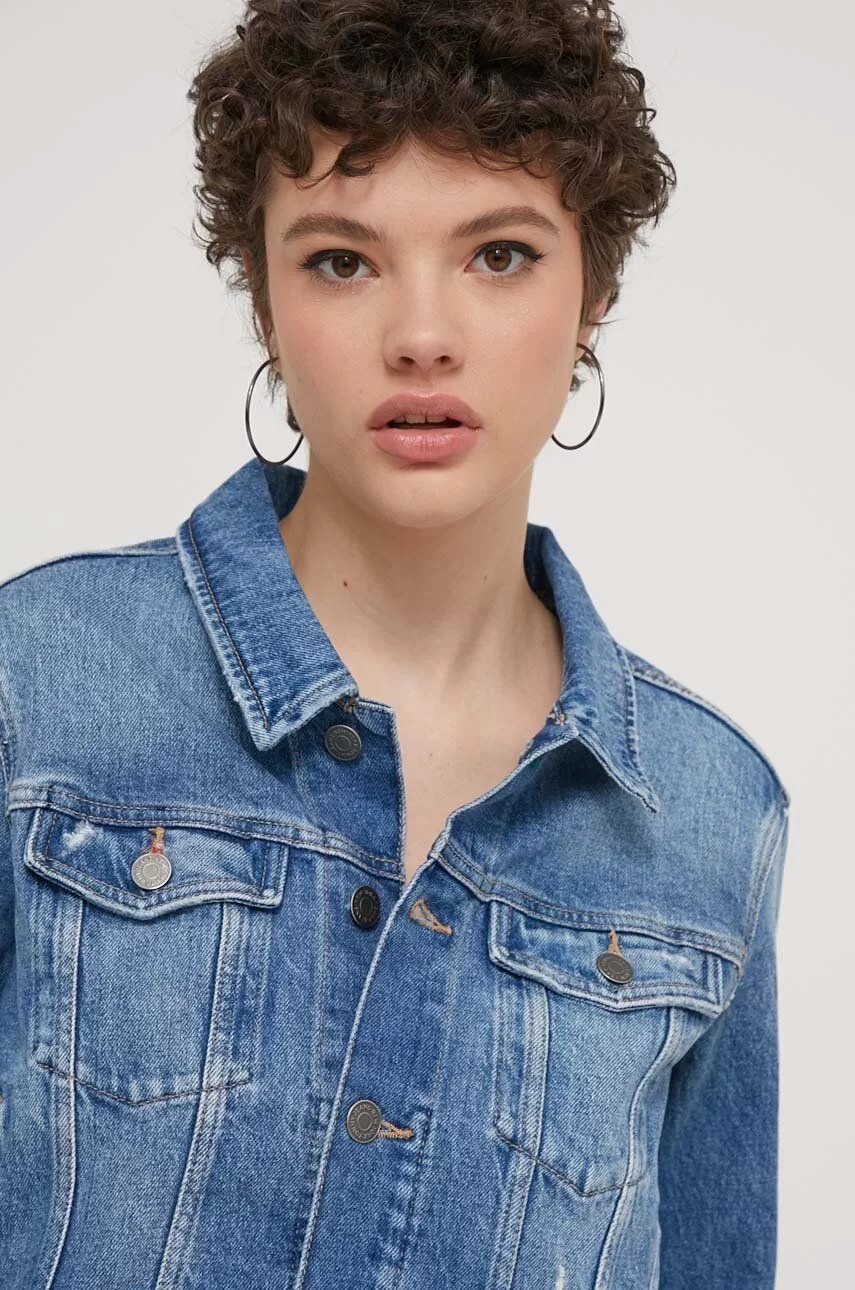 Tommy Hilfiger Kadın Kemerli Fermualı Kot Ceket