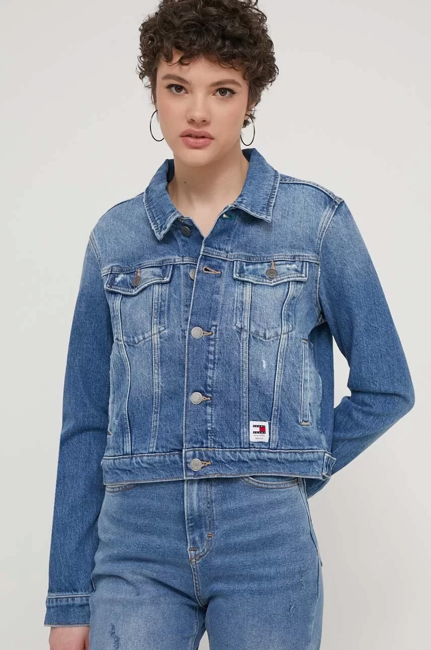 Tommy Hilfiger Kadın Kemerli Fermualı Kot Ceket