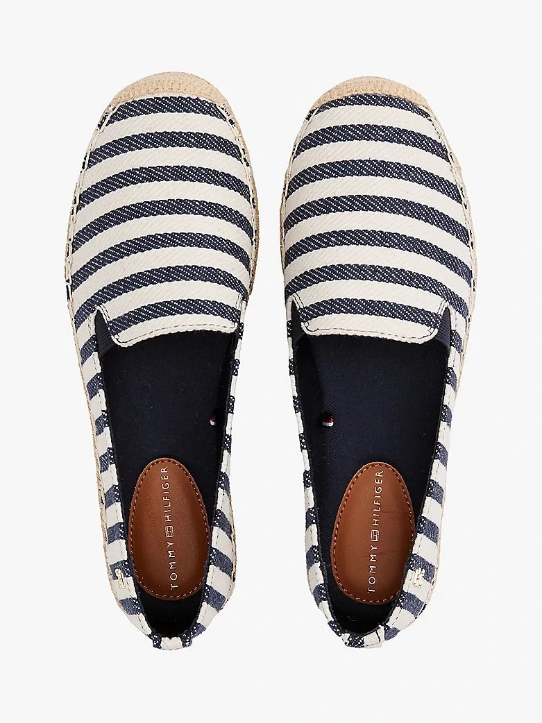 Tommy Hilfiger Kadın Mavi Çizgili Babet
