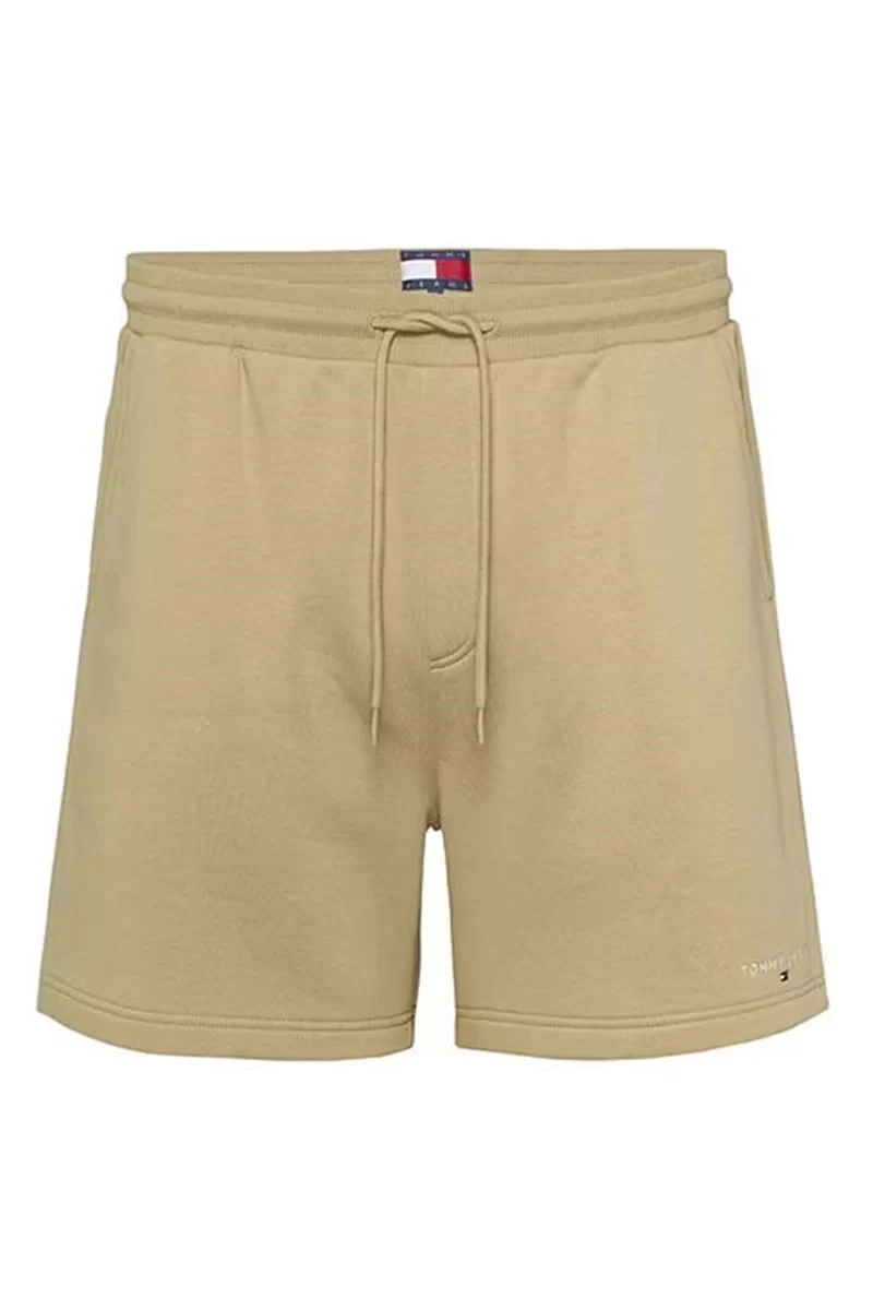 Tommy Hilfiger Logolu Erkek Bej Sweat Şort