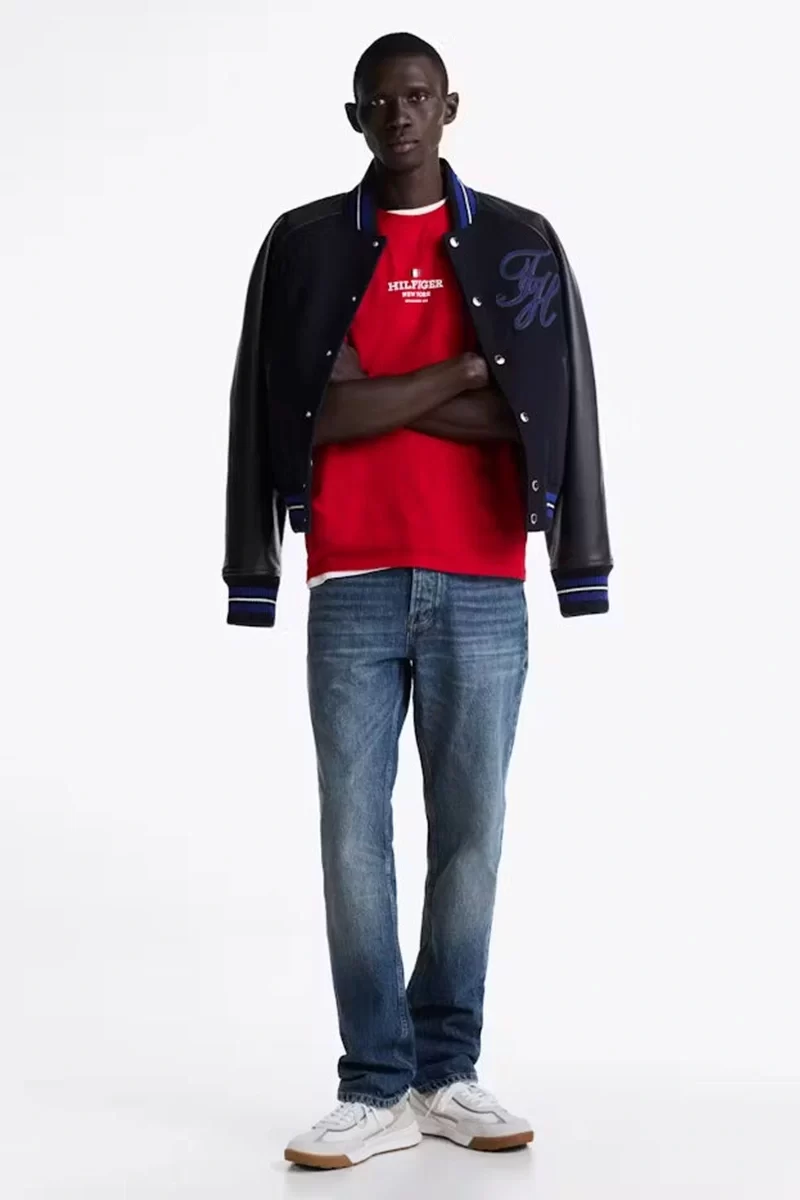 Tommy Hilfiger Logolu Erkek Kırmızı T-Shirt