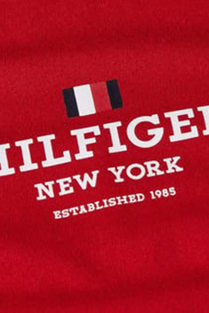Tommy Hilfiger Logolu Erkek Kırmızı T-Shirt
