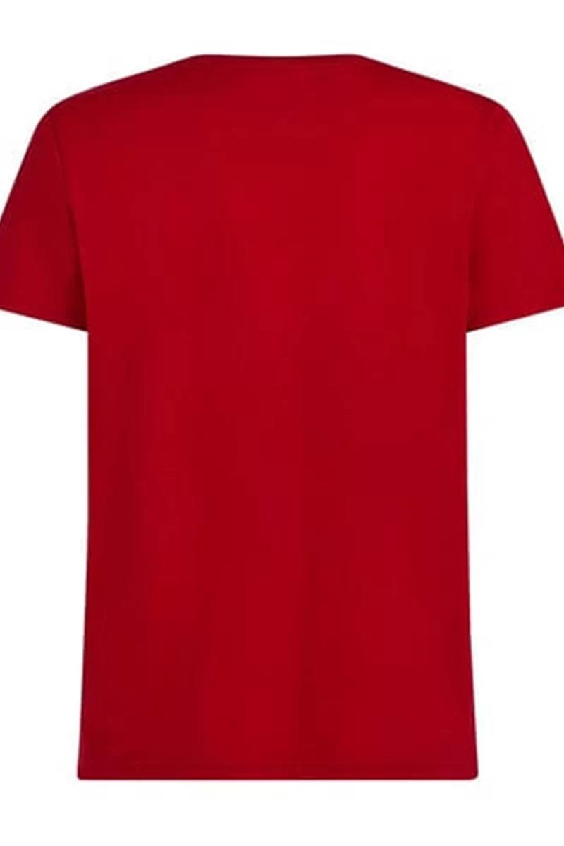 Tommy Hilfiger Logolu Erkek Kırmızı T-Shirt