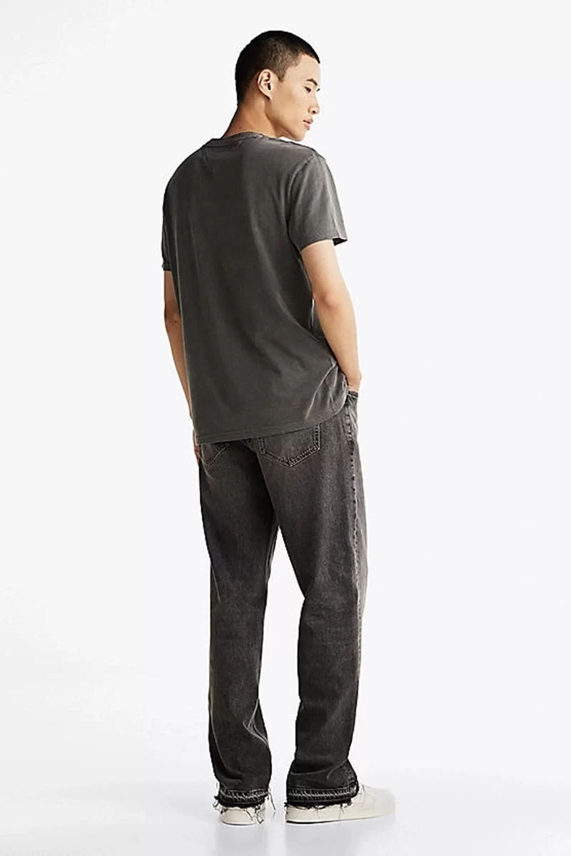 Tommy Hilfiger Logolu Erkek Siyah Vintage T-Shirt