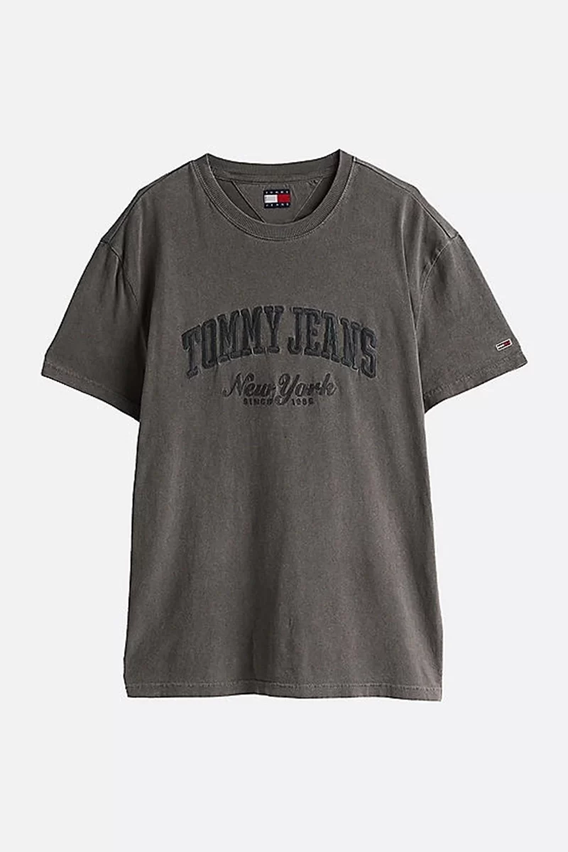 Tommy Hilfiger Logolu Erkek Siyah Vintage T-Shirt