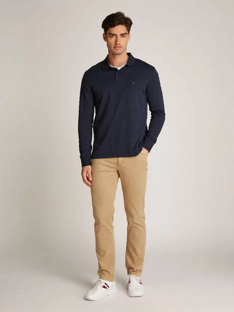 Tommy Hilfiger Erkek  Mavi Regular Fit Çizgili Kazak
