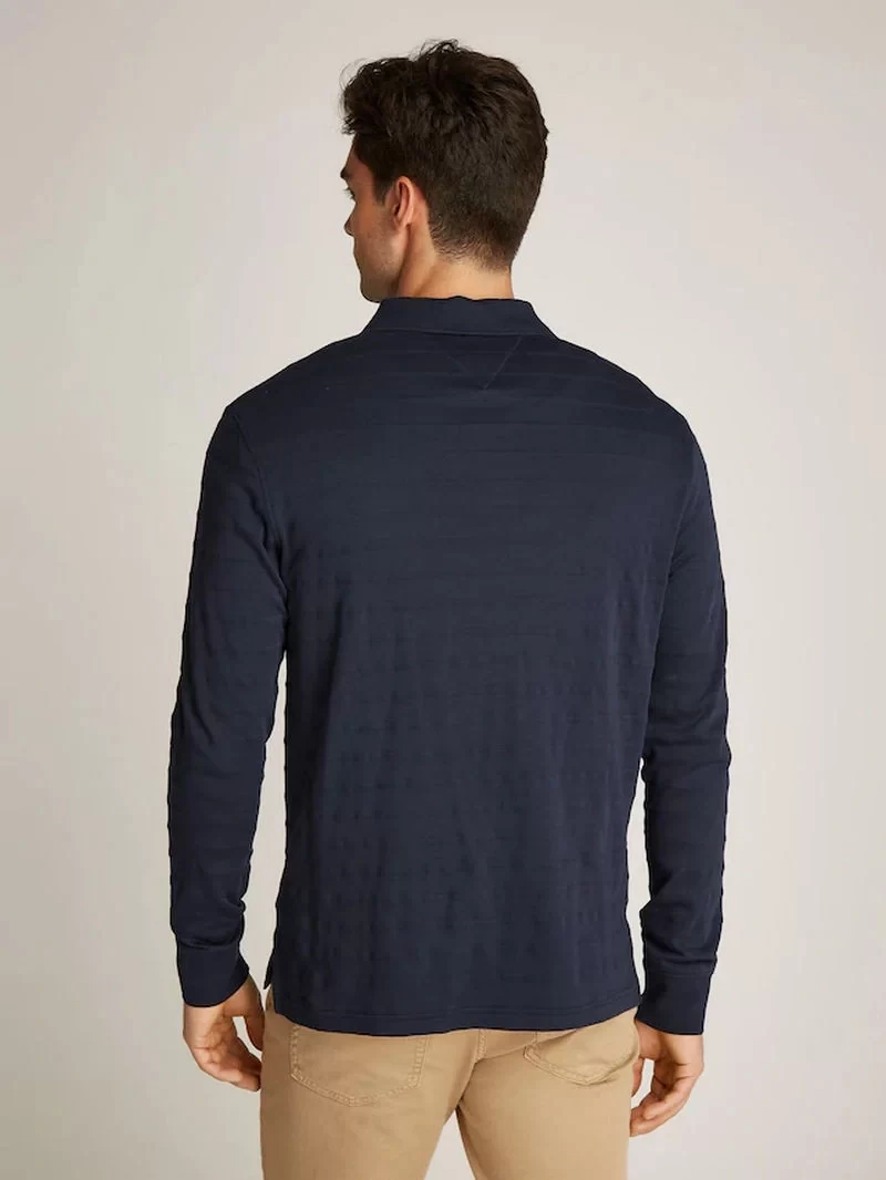 Tommy Hilfiger Erkek  Mavi Regular Fit Çizgili Kazak