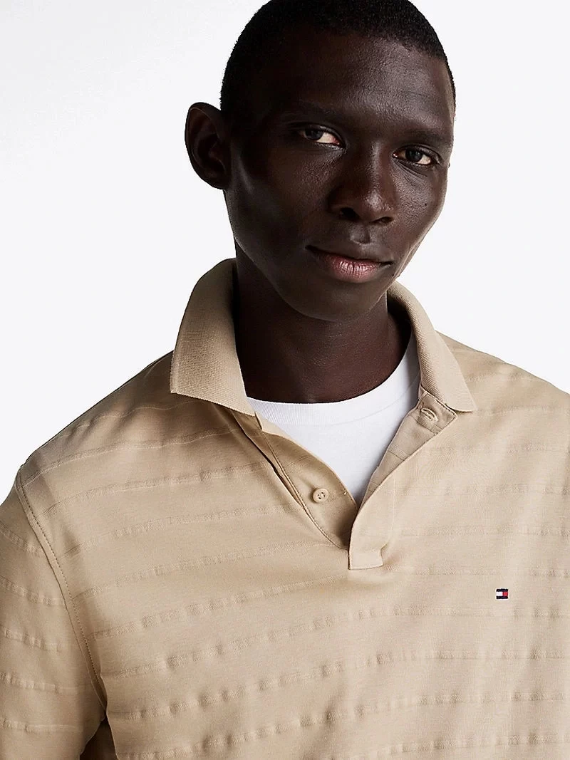 Tommy Hilfiger Erkek Bej  Çizgli Kazak