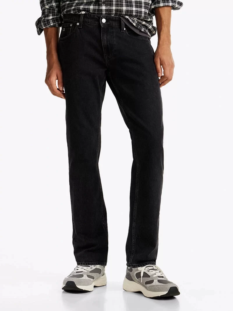 Tommy Hilfiger Erkek  Scanton Solmuş Siyah İnce Kot Pantolon