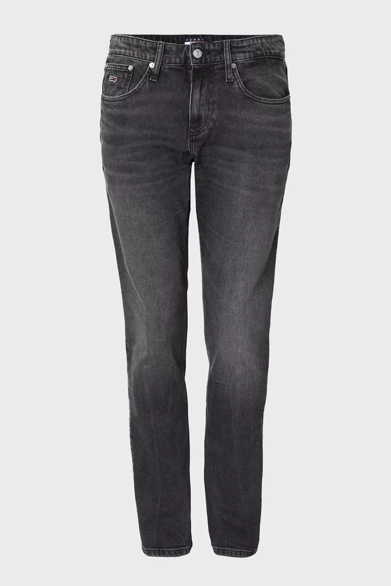 Tommy Hilfiger Slim Fit Erkek Gri Kot Pantolon