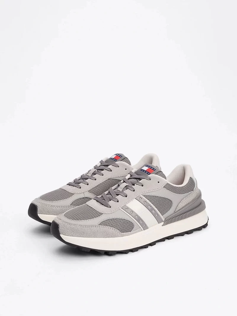Tommy Hilfiger Erkek Süet  Karışık Dokulu Sneaker