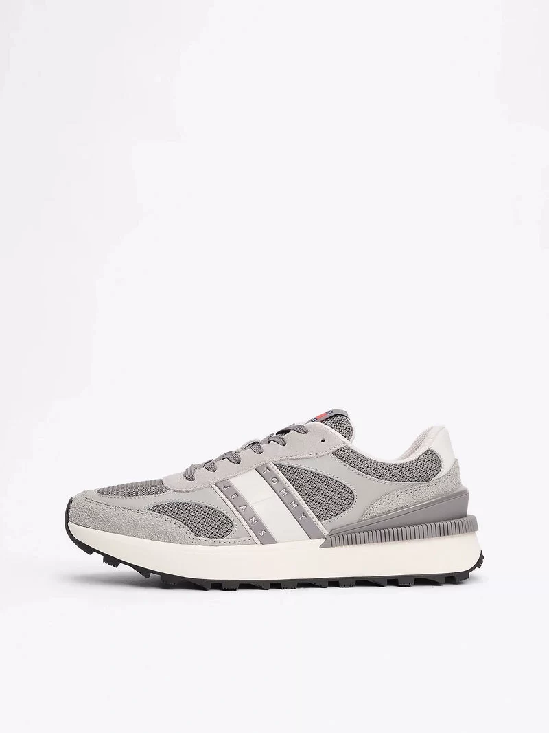 Tommy Hilfiger Erkek Süet  Karışık Dokulu Sneaker