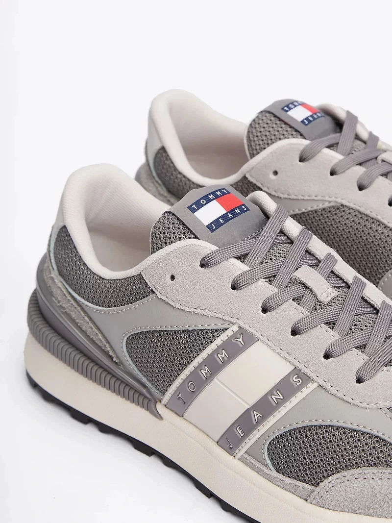 Tommy Hilfiger Erkek Süet  Karışık Dokulu Sneaker