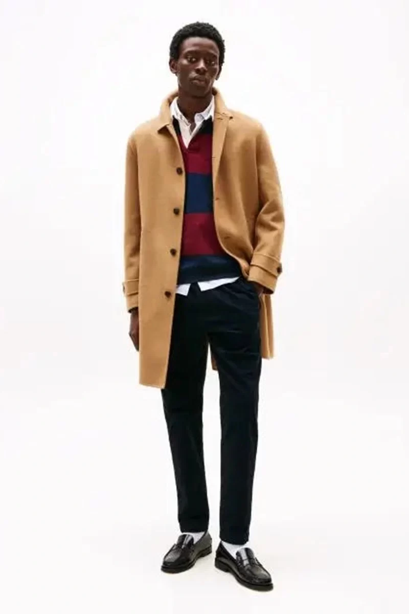 Tommy Hilfiger Erkek Siyah Deri Loafer Ayakkabı