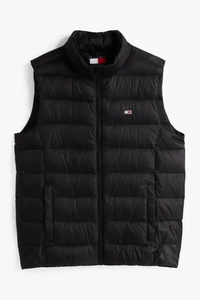 Tommy Hilfiger Erkek Siyah Fermuarlı Yelek