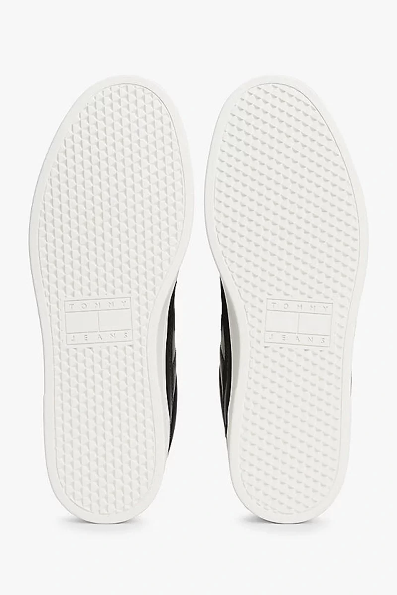 Tommy Hilfiger Erkek Siyah Greenwich Essential Deri  Sneaker