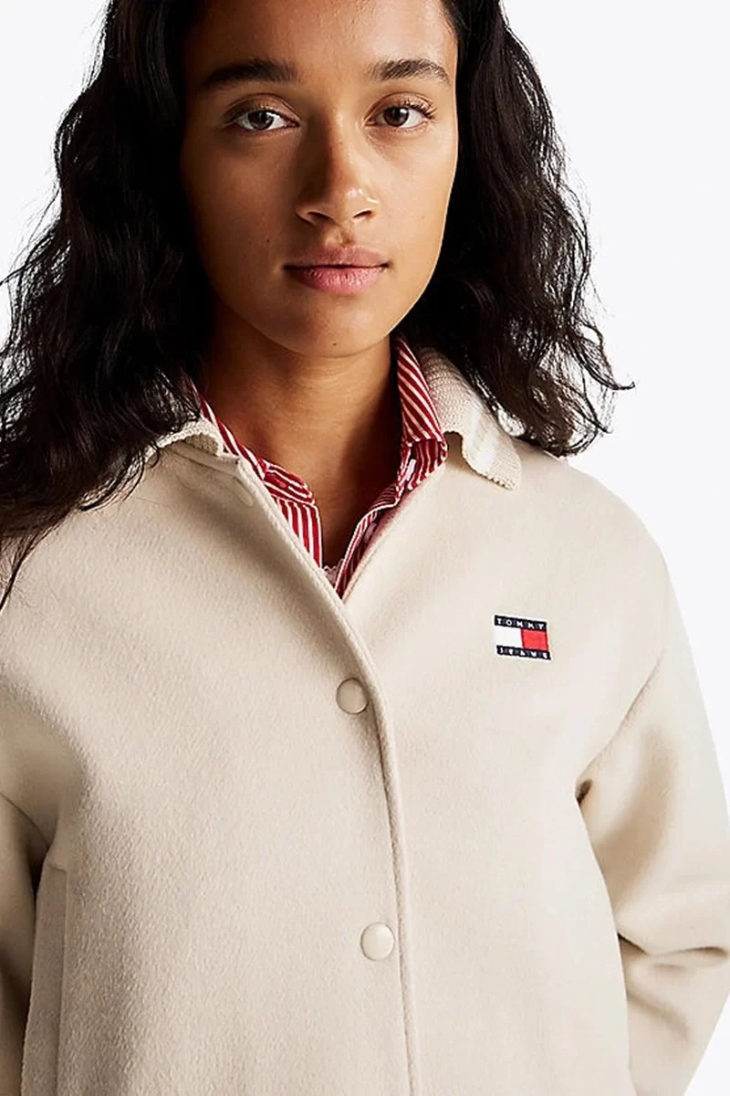 Tommy Hilfiger Kadın Bej Varsity Bomber Ceket