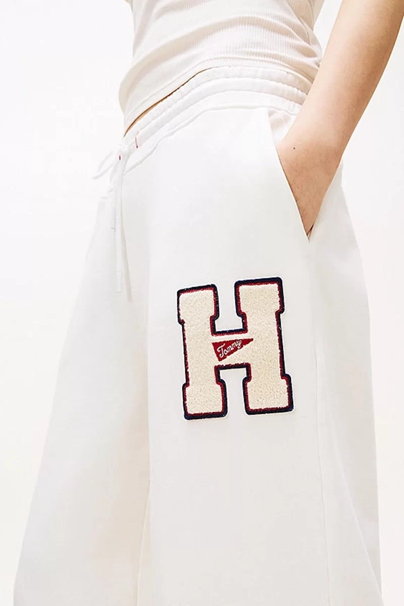Tommy Hilfiger Kadın Beyaz Jogger Logolu Eşofman Altı
